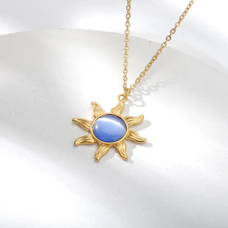 Opal Sun Necklace