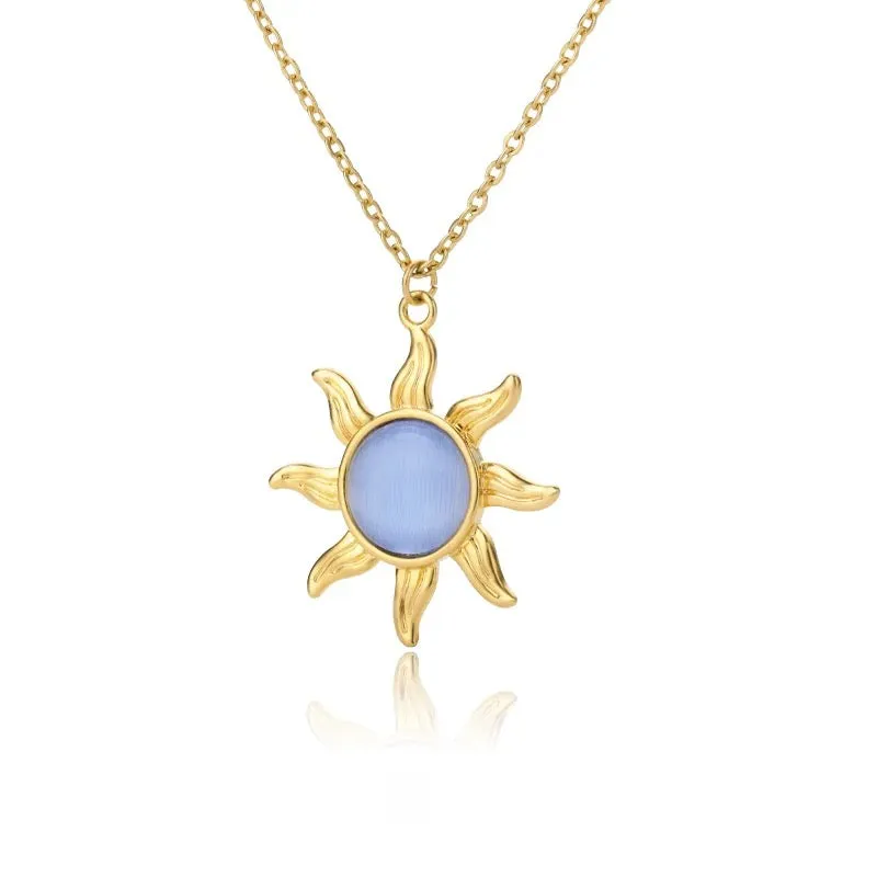 Opal Sun Necklace