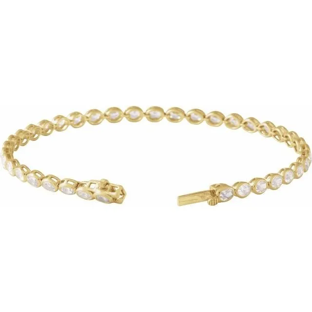 Oval Cut 4 9/10 CTW Lab-Grown Diamond Tennis Bracelet