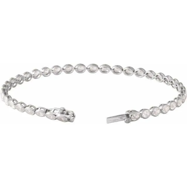 Oval Cut 4 9/10 CTW Lab-Grown Diamond Tennis Bracelet