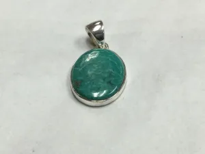 Oval Cut Chrysocolla Pendant