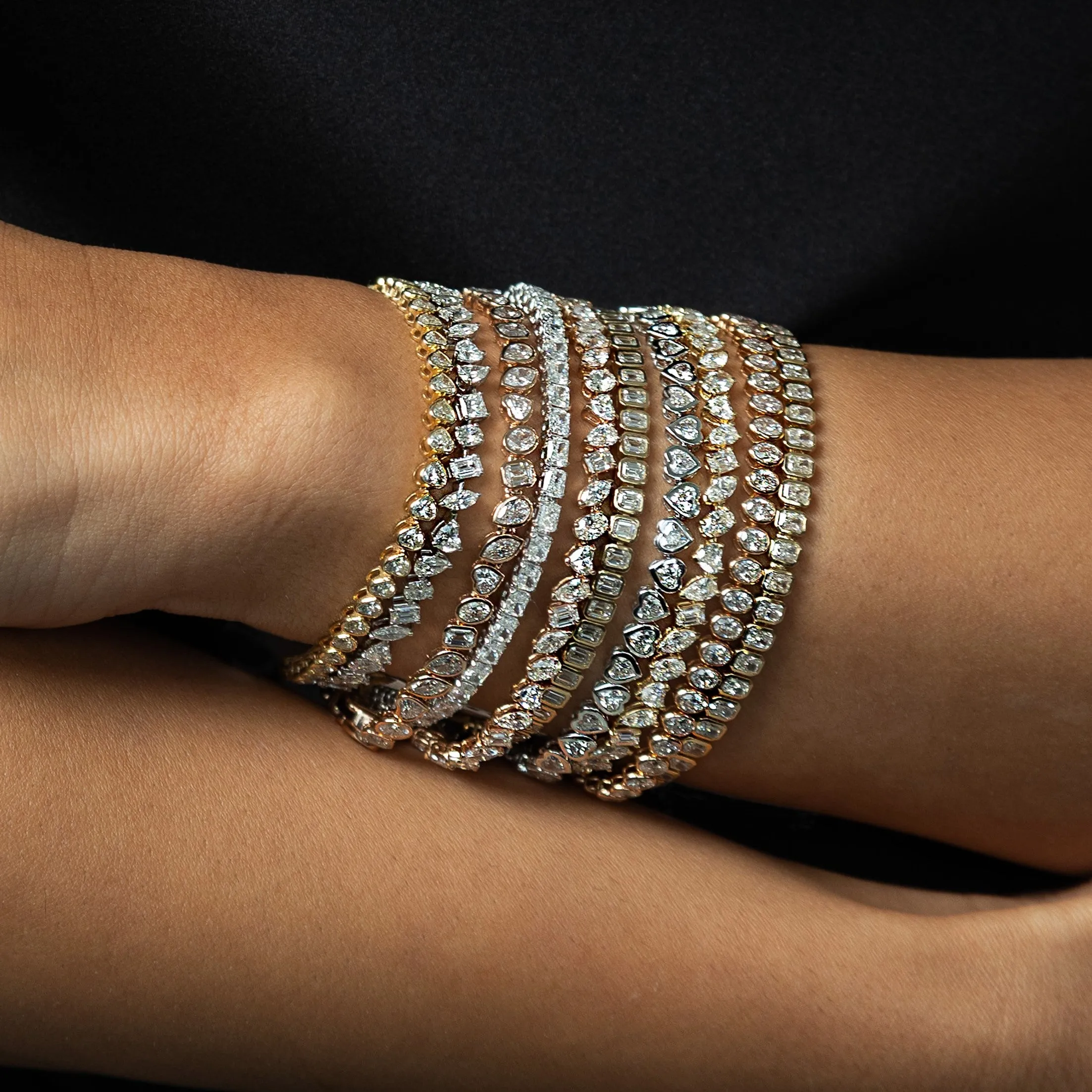 Oval Diamond Bezel Tennis Bracelet
