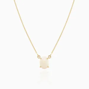 Oval Opal Necklace