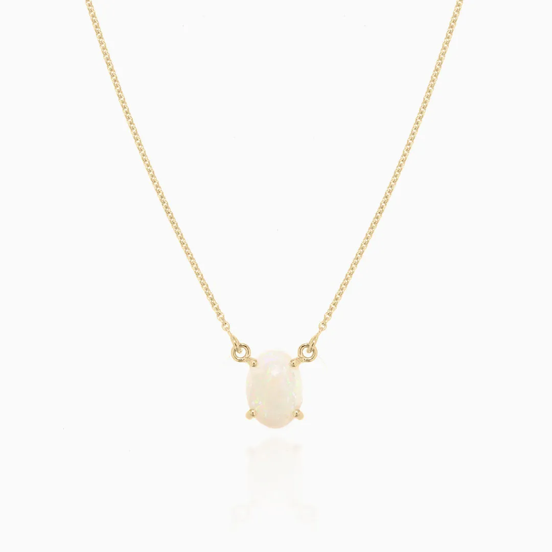 Oval Opal Necklace
