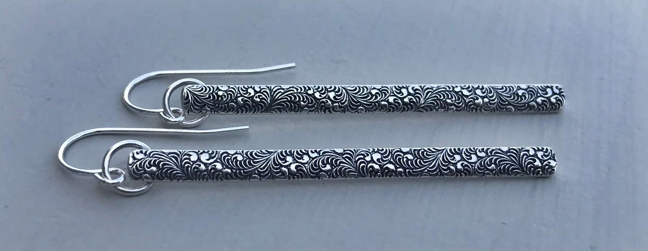 Paisley Bar Earrings-Long