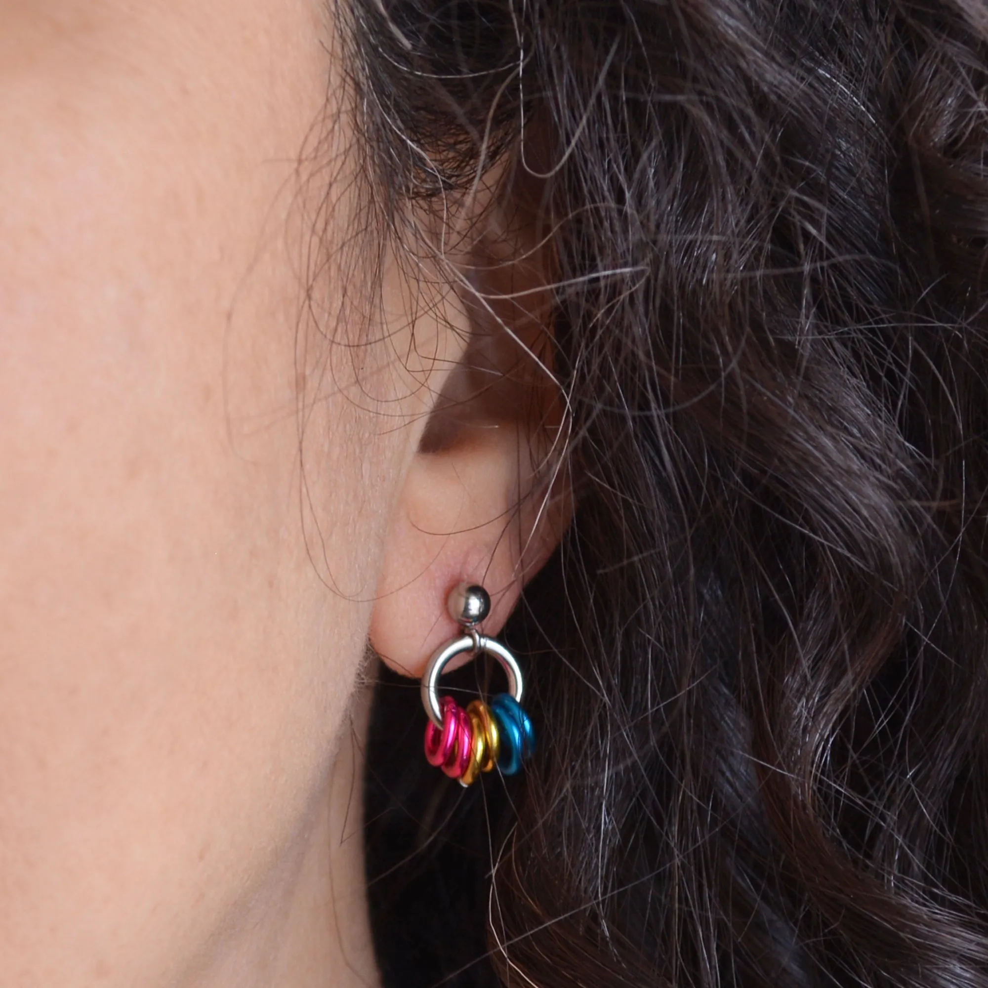Pansexual Pride - Tiny Flag Earring Studs