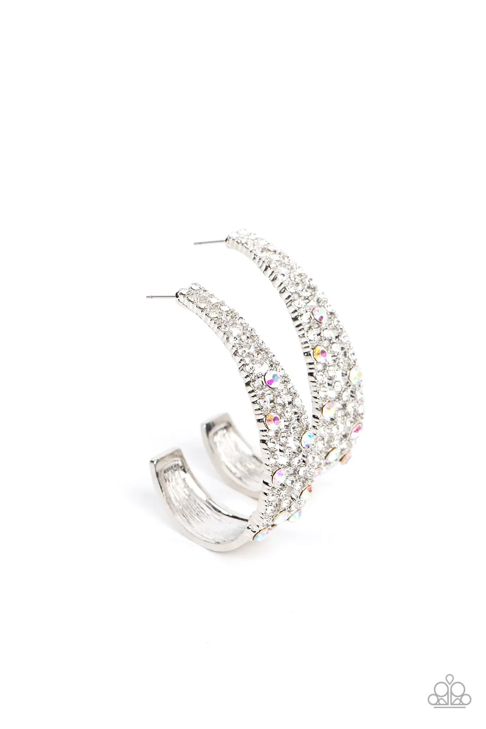 Paparazzi Cold As Ice - Multi Hoop Earrings