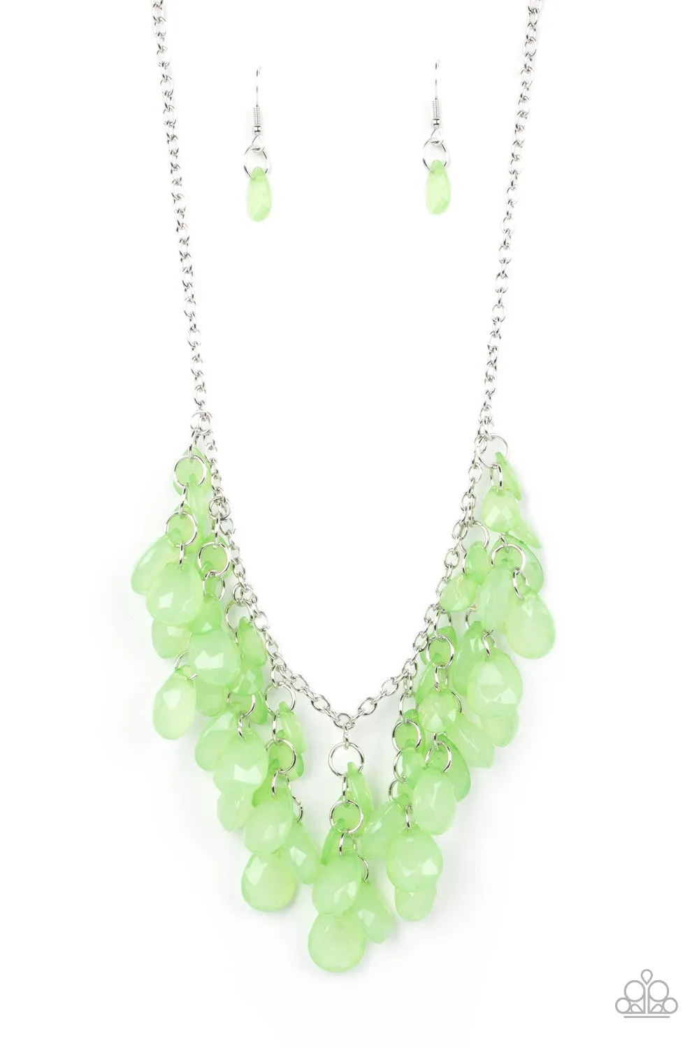 Paparazzi - Crystal Cabaret -  Green Necklace