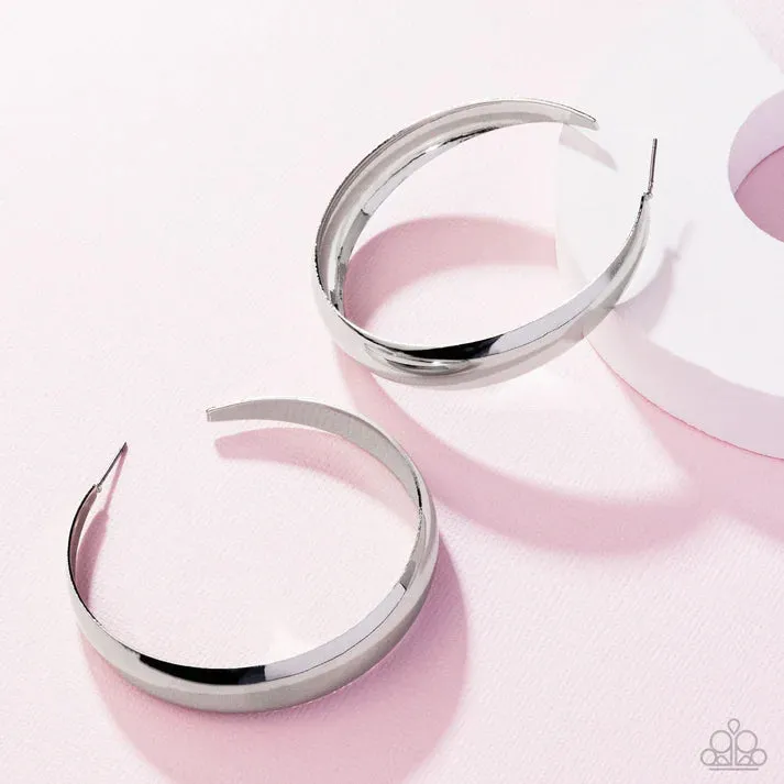 Paparazzi Gravity Generosity - Silver Earrings