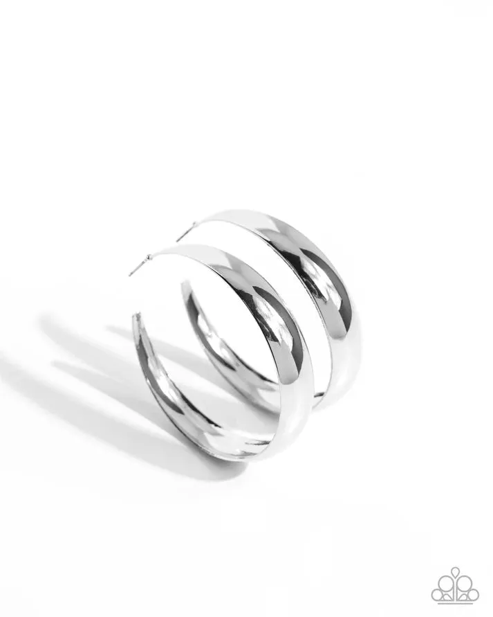 Paparazzi Gravity Generosity - Silver Earrings