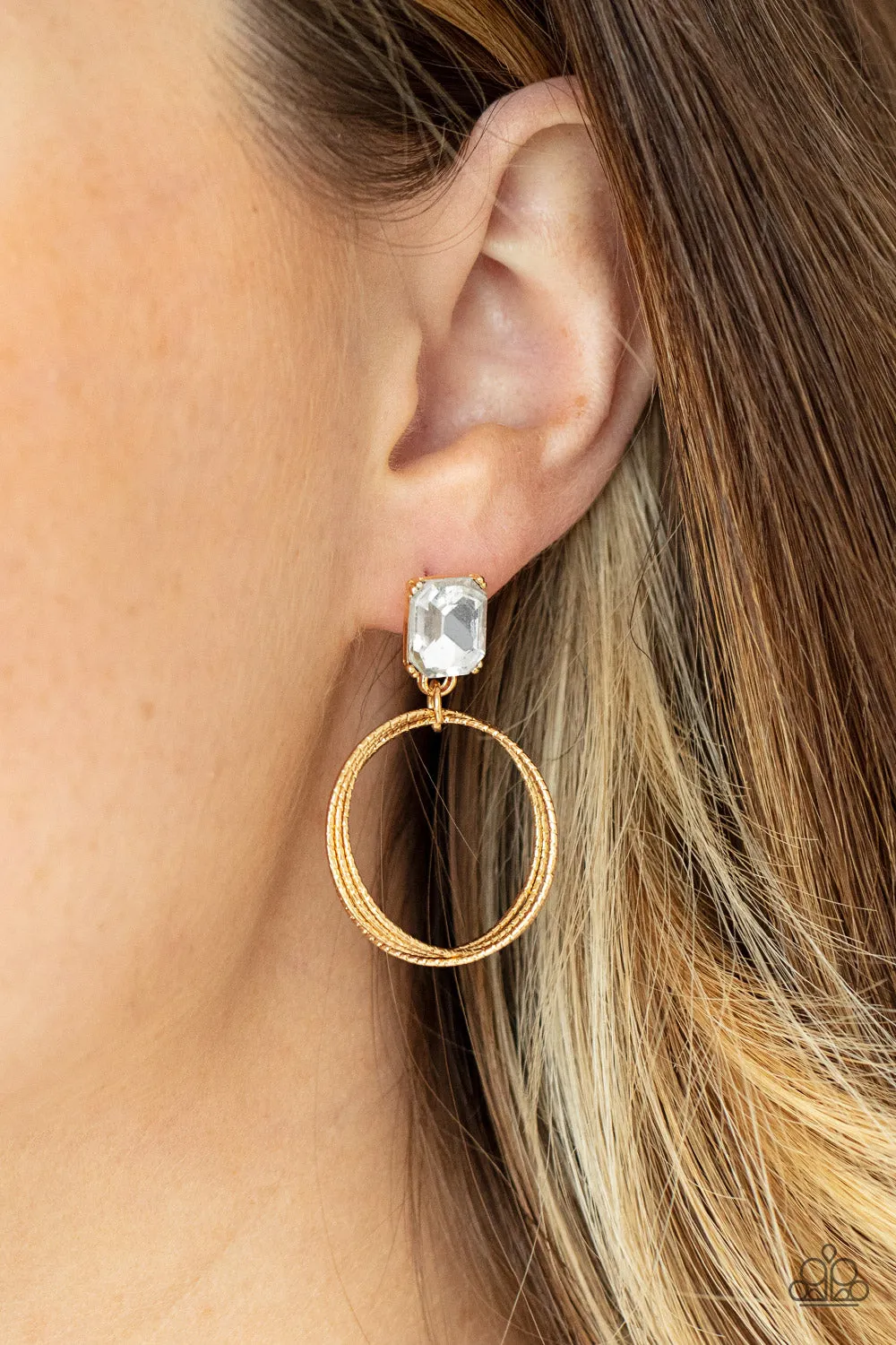 Paparazzi Prismatic Perfection - Gold Earrings
