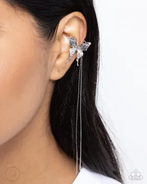 Paparazzi Take Flight Earrings Silver (Ear Cuffs)