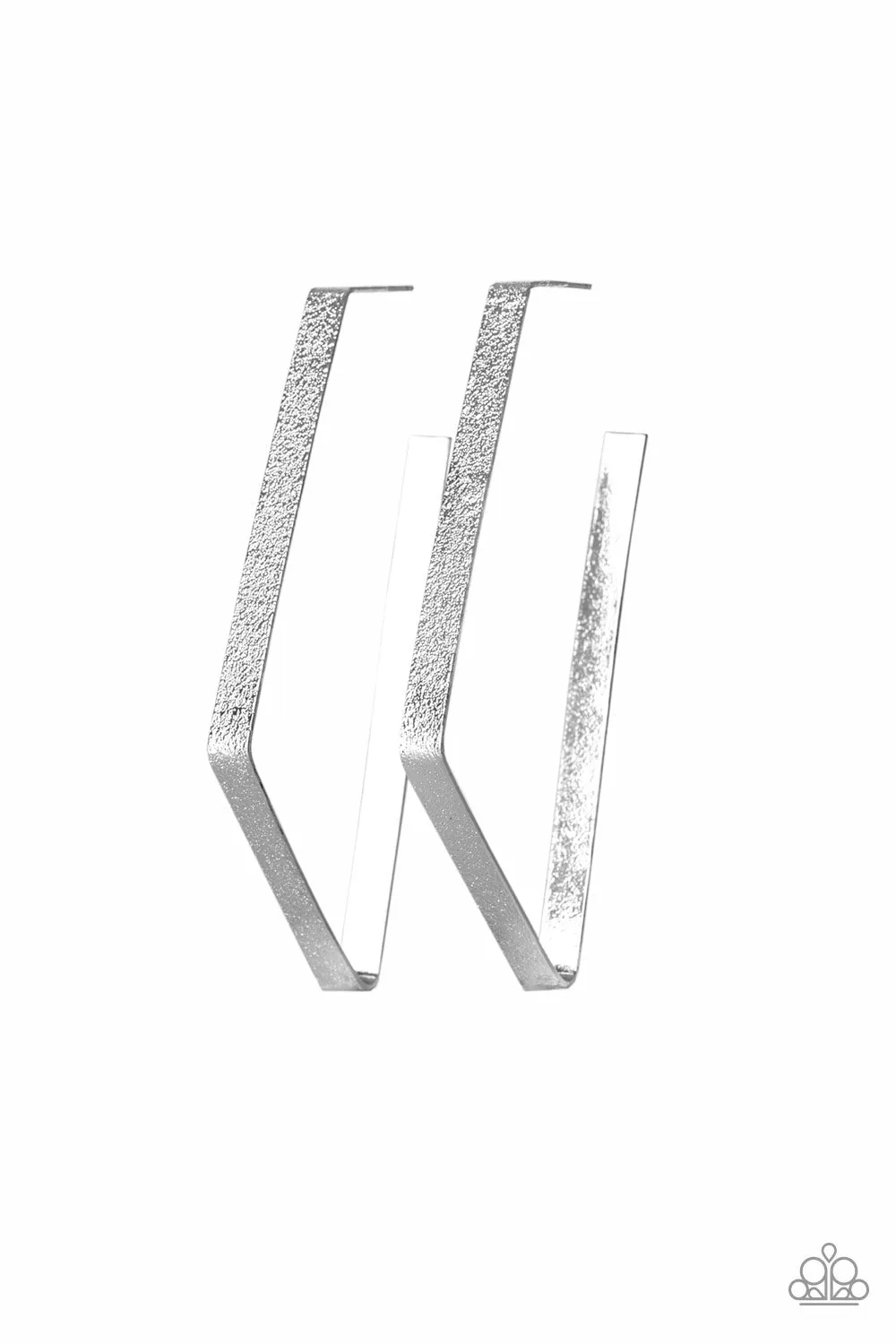 Paparazzi - Way Over The Edge - Silver Silver Earring