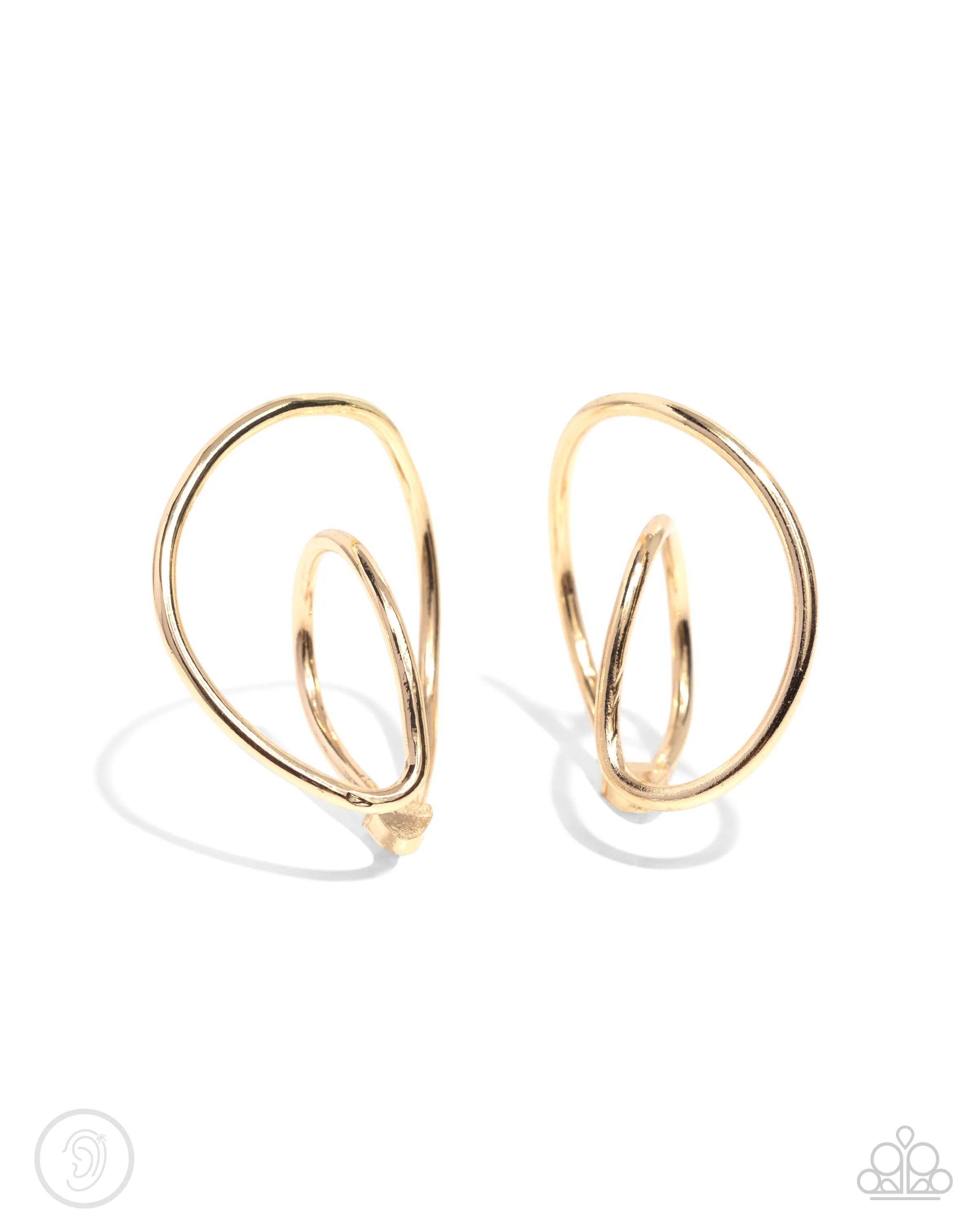 Paparazzi Wraparound Whimsy - Gold Earrings (Ear Cuffs)