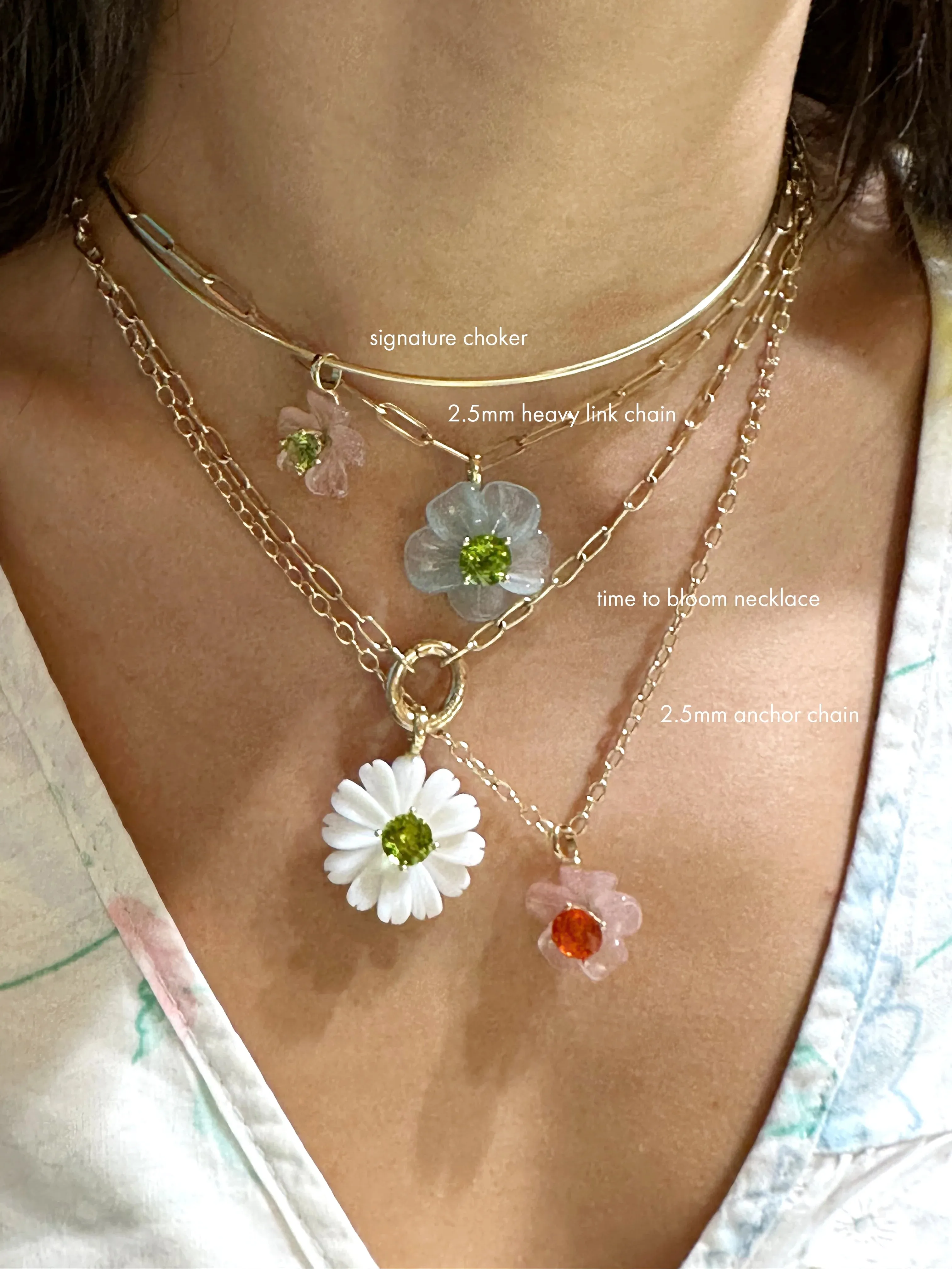 Paradise Flower Pendant XL Chalcedony Ethiopian Opal
