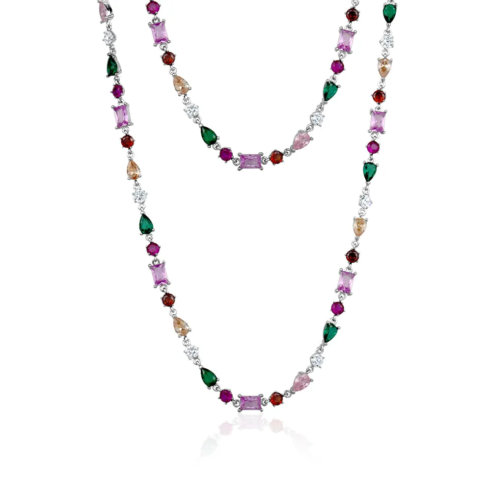 PASTEL LUXE CRYSTAL SHAPES NECKLACE