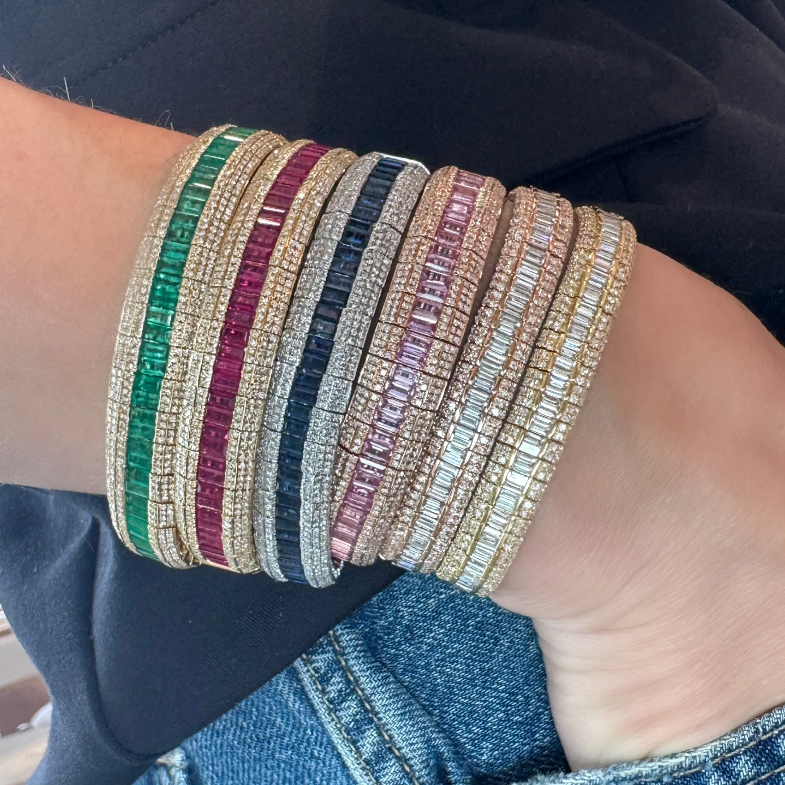 Pave Diamond Scales Stretch Bracelet
