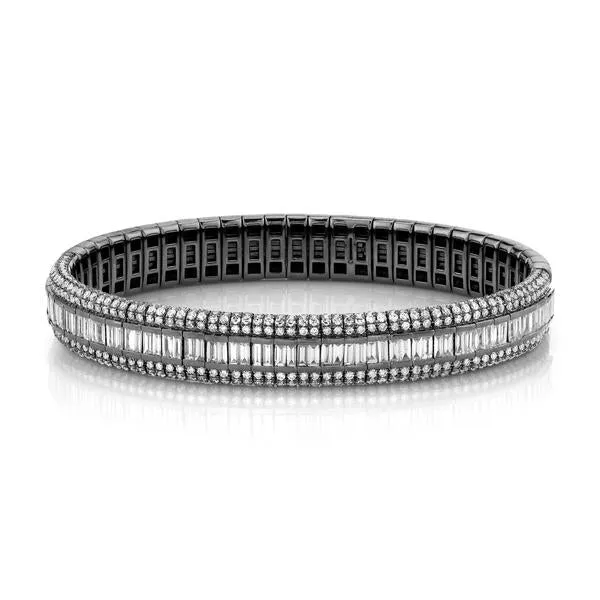 Pave Diamond Scales Stretch Bracelet