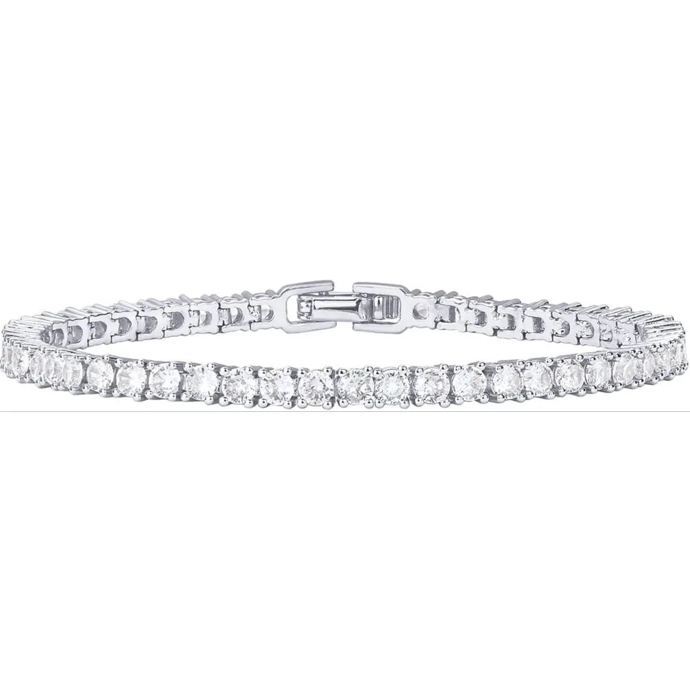 PAVOI 14K Gold Plated 3mm Cubic Zirconia Classic Tennis Bracelet | Gold Bracelets for Women | Size 6.5-7.5 Inch | Multiple Colors and Sizes