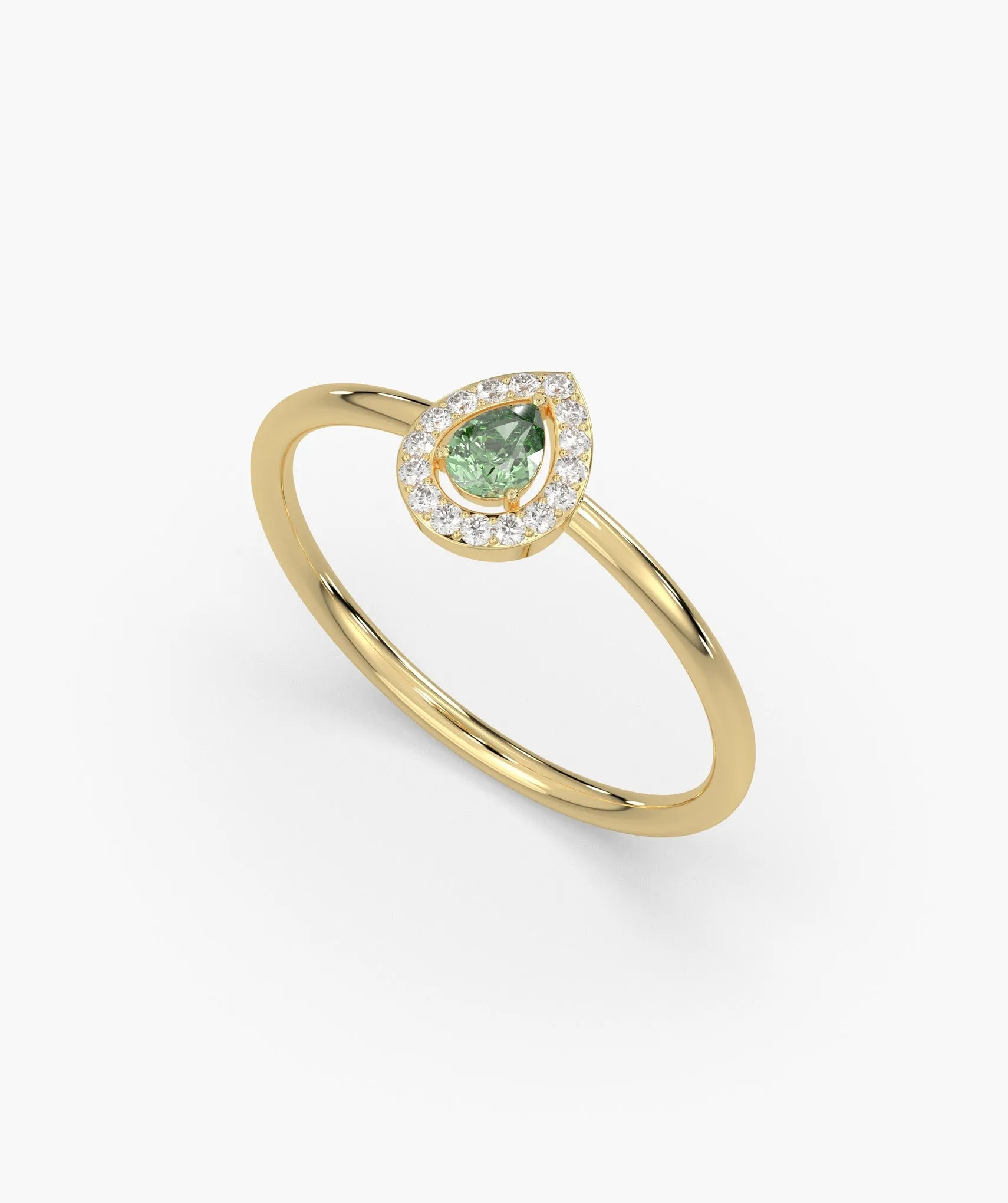 Pear Cut Halo Setting Fancy Ring