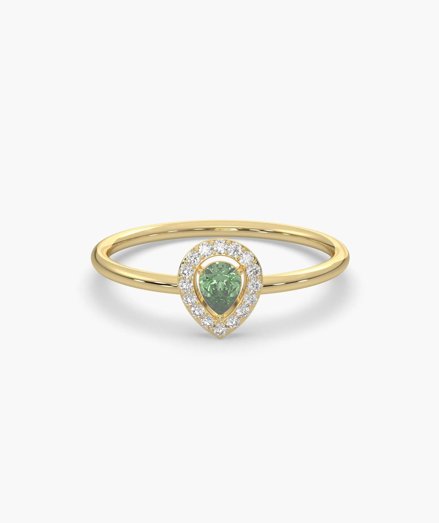Pear Cut Halo Setting Fancy Ring