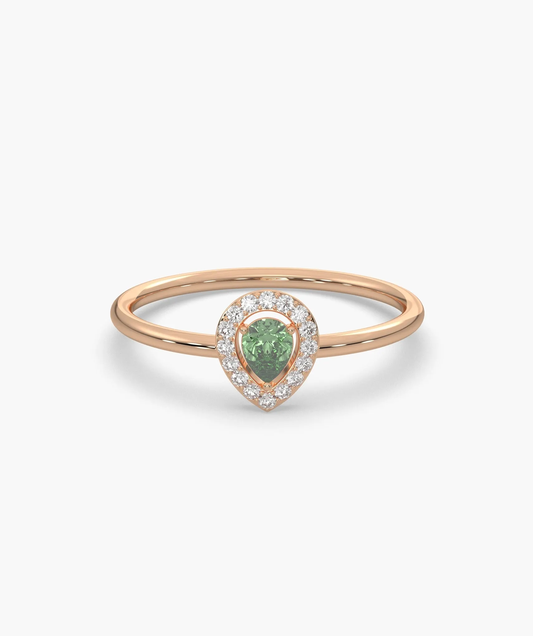 Pear Cut Halo Setting Fancy Ring