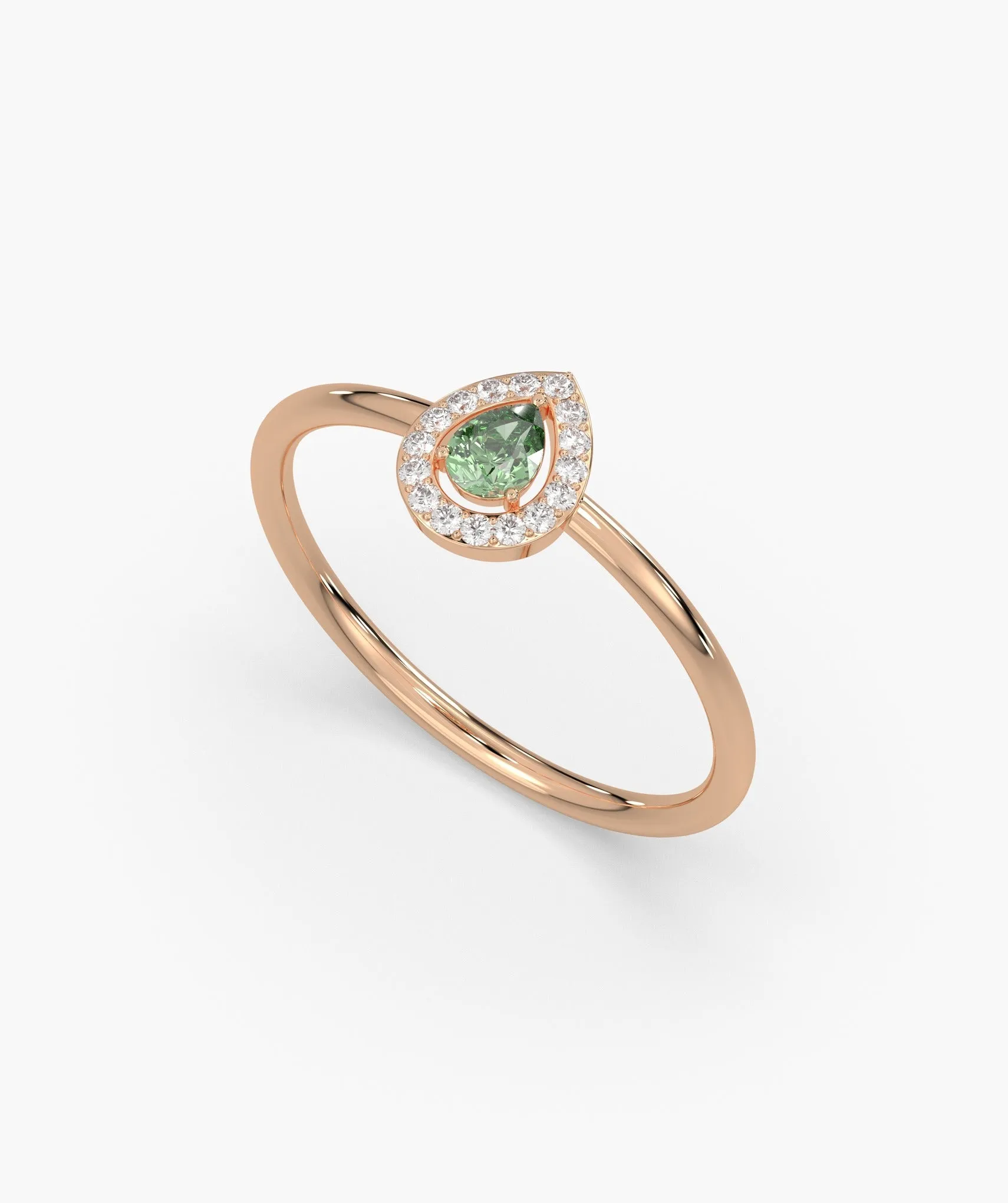 Pear Cut Halo Setting Fancy Ring