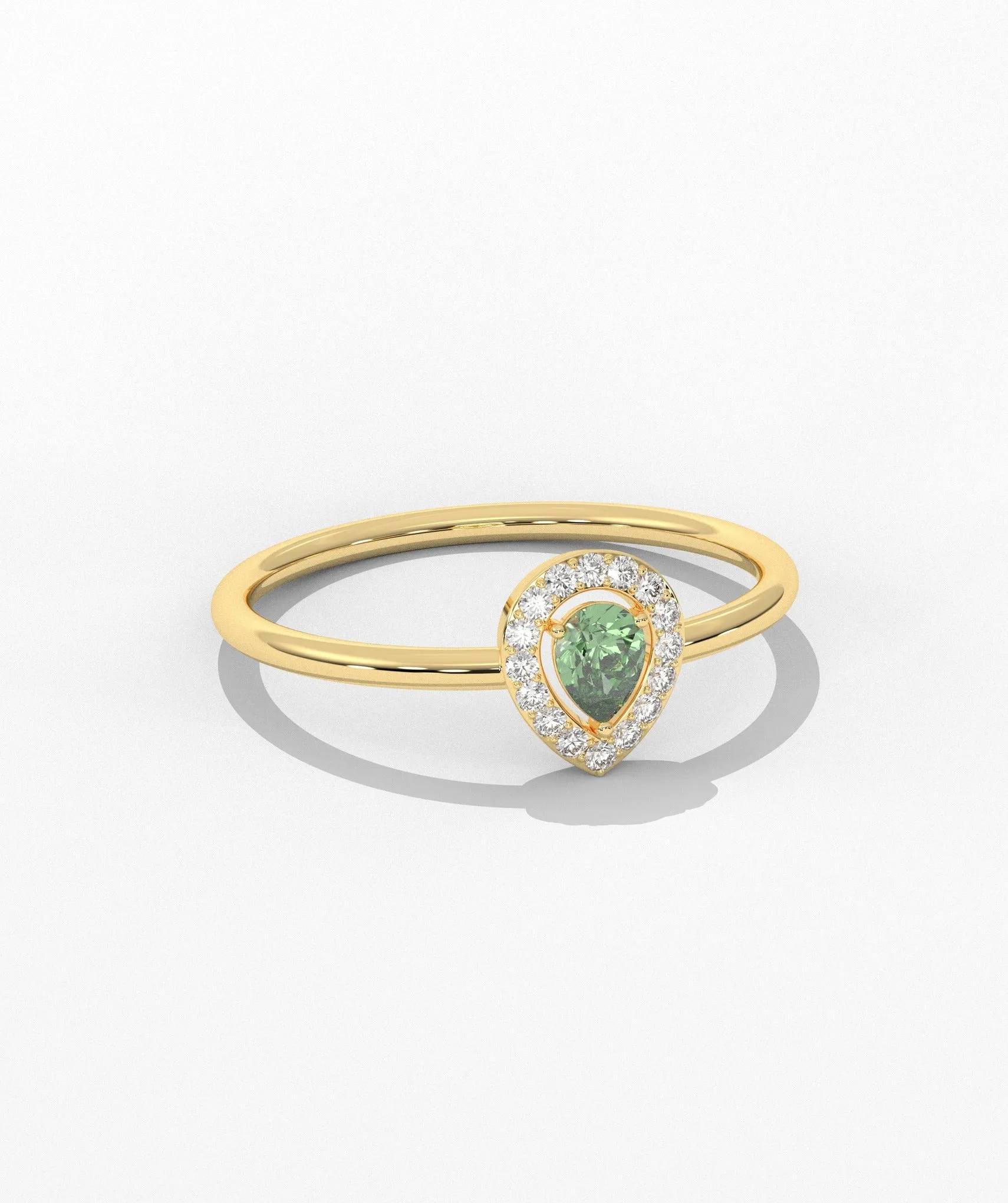 Pear Cut Halo Setting Fancy Ring