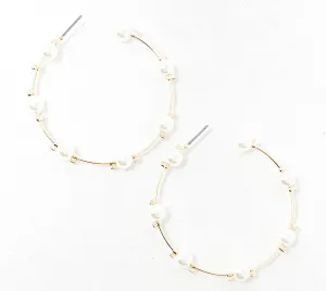 Pearl Hoop Earrings