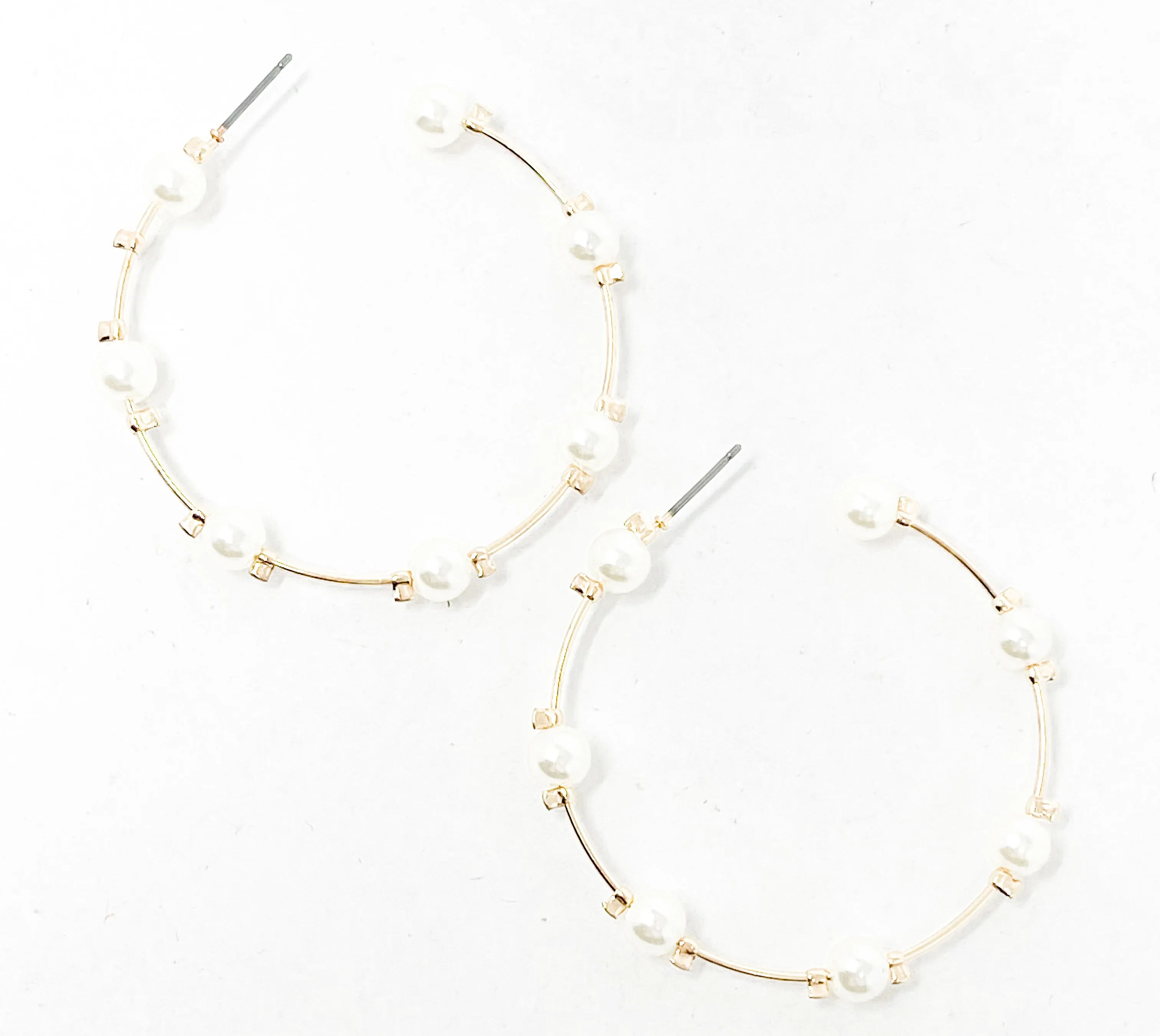 Pearl Hoop Earrings
