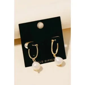 Pearl Hoop Earrings