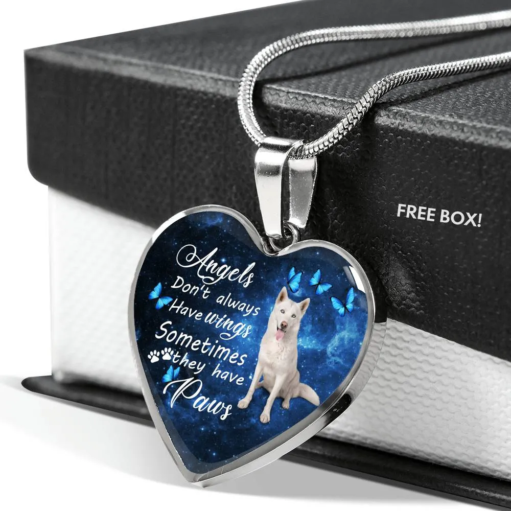 Pet Memorial Necklace, Dog Remembrance Necklace,  Husky