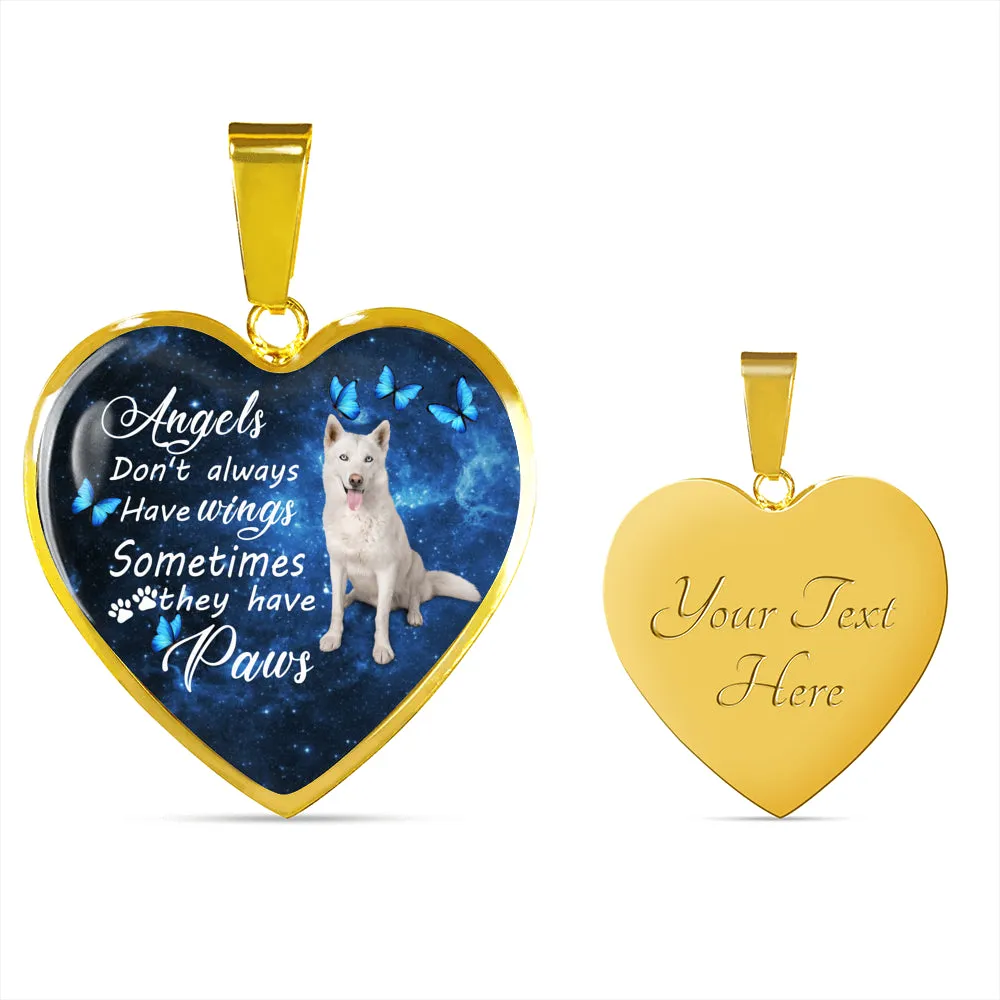 Pet Memorial Necklace, Dog Remembrance Necklace,  Husky