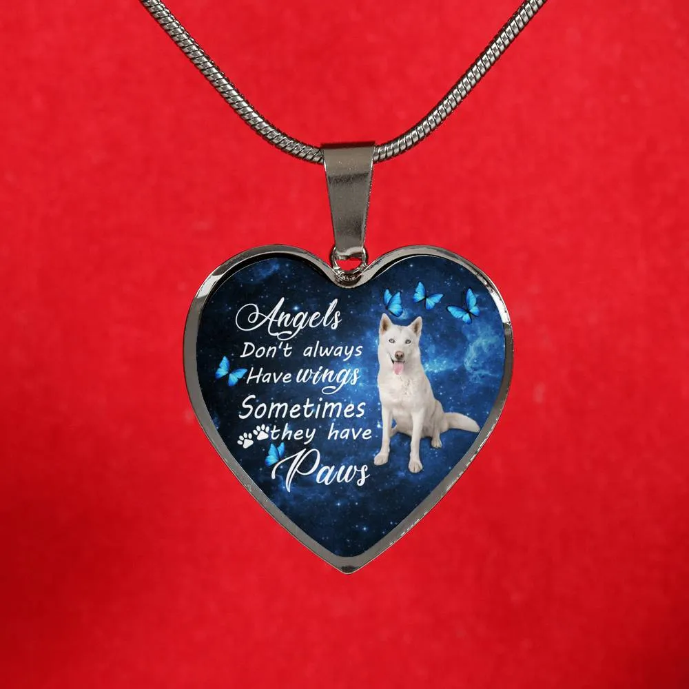 Pet Memorial Necklace, Dog Remembrance Necklace,  Husky