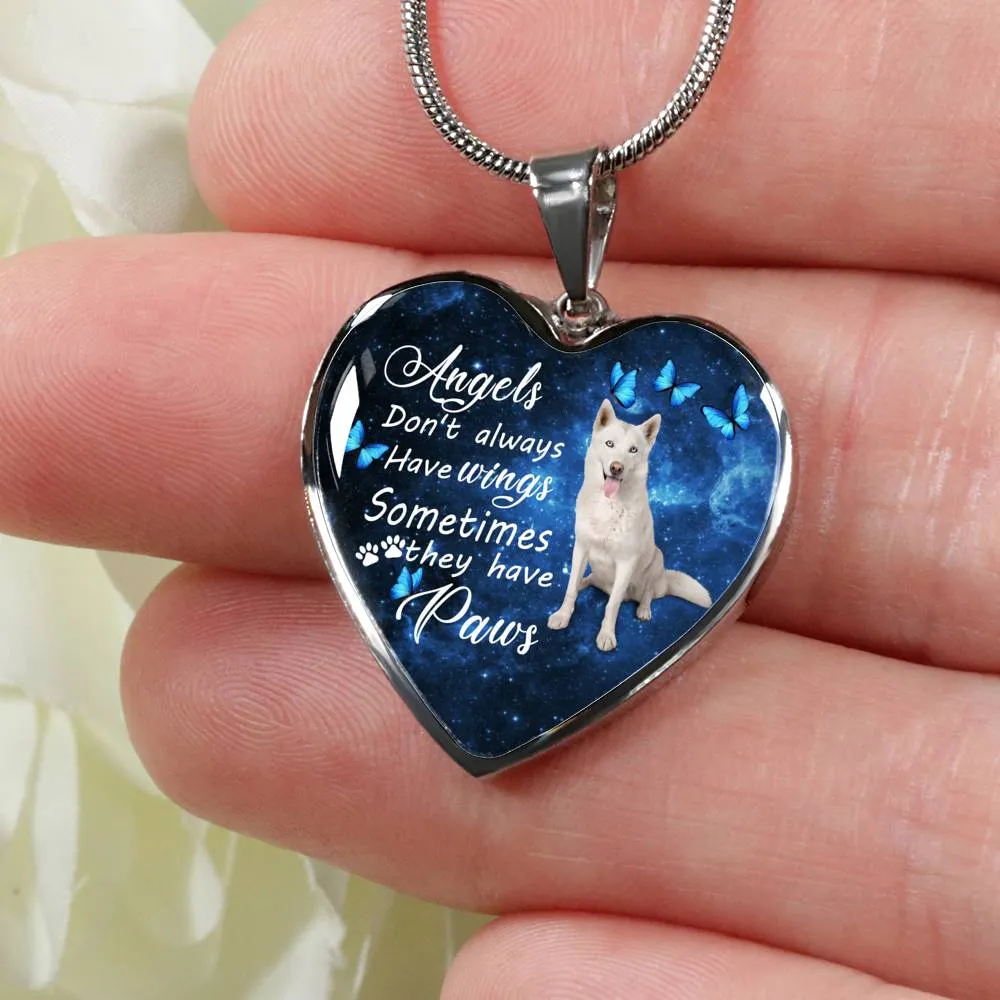 Pet Memorial Necklace, Dog Remembrance Necklace,  Husky
