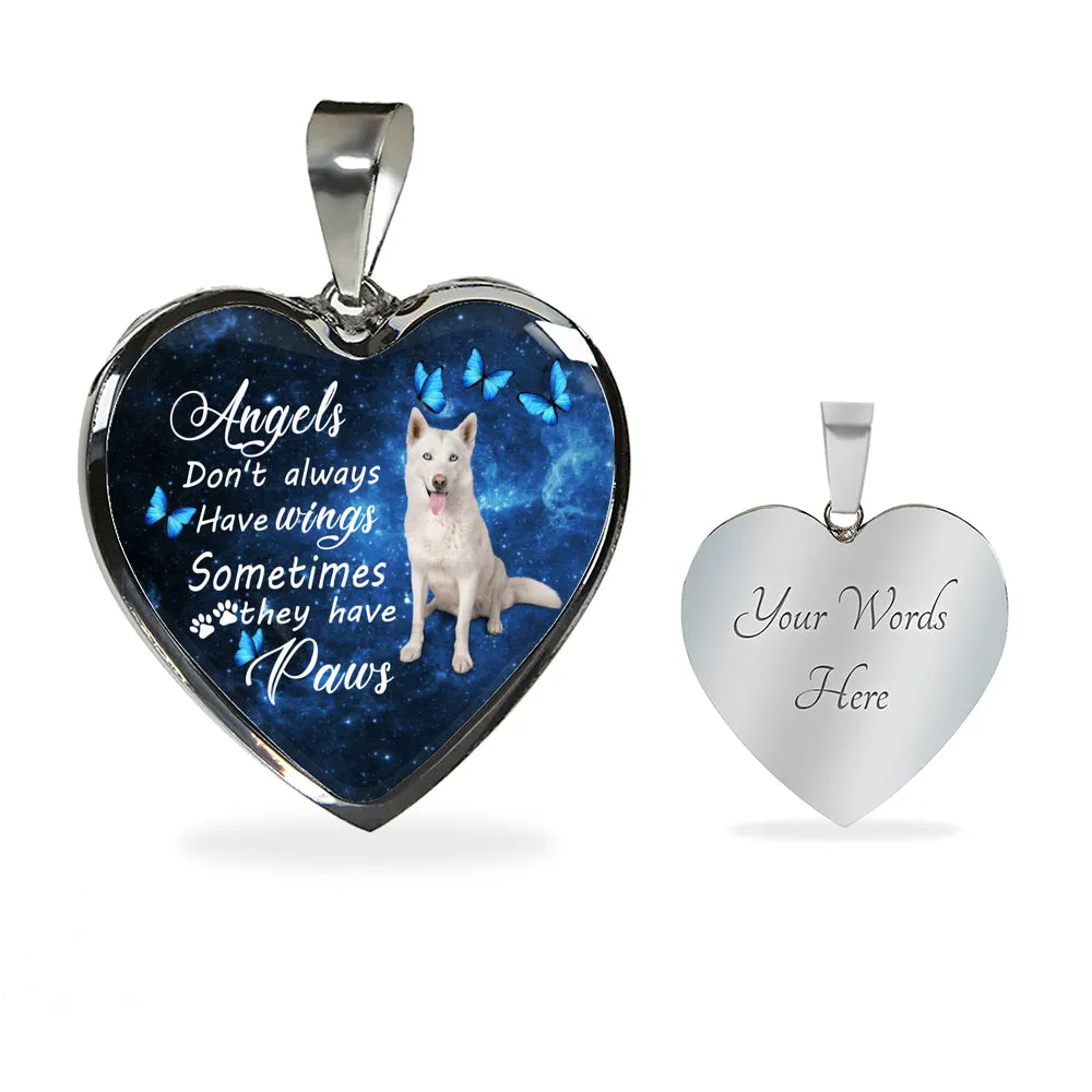 Pet Memorial Necklace, Dog Remembrance Necklace,  Husky