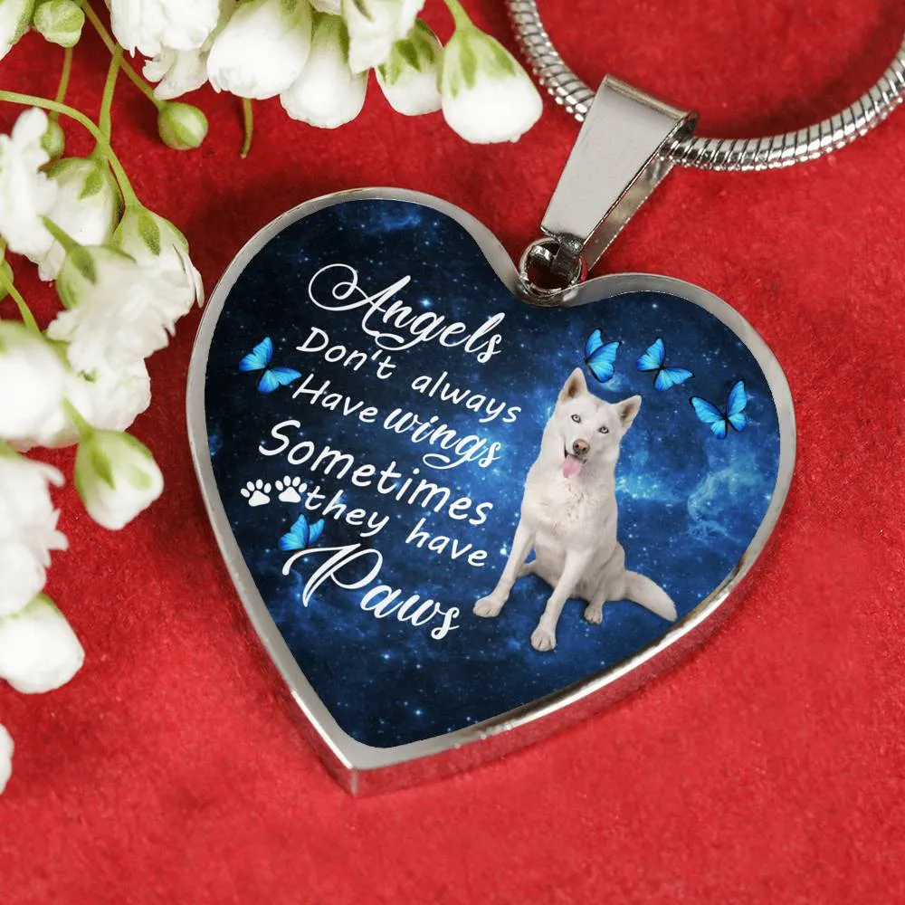 Pet Memorial Necklace, Dog Remembrance Necklace,  Husky