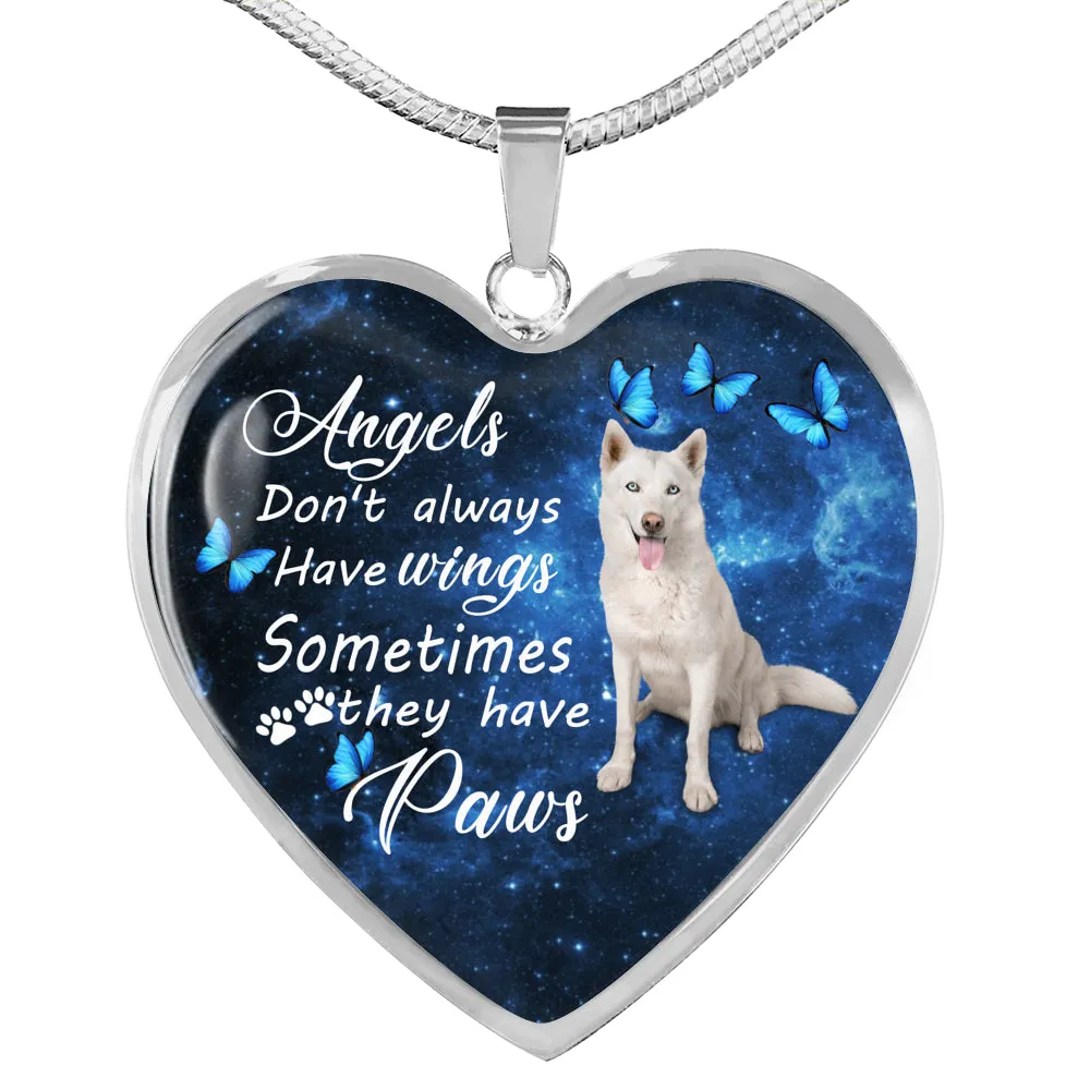 Pet Memorial Necklace, Dog Remembrance Necklace,  Husky