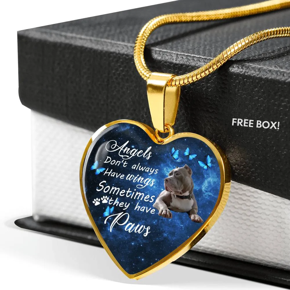 Pet Memorial Necklace, Dog Remembrance Necklace,  PitBull