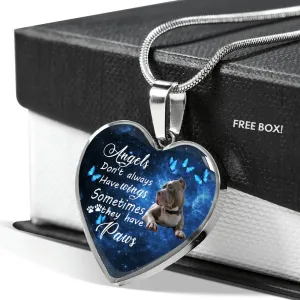 Pet Memorial Necklace, Dog Remembrance Necklace,  PitBull