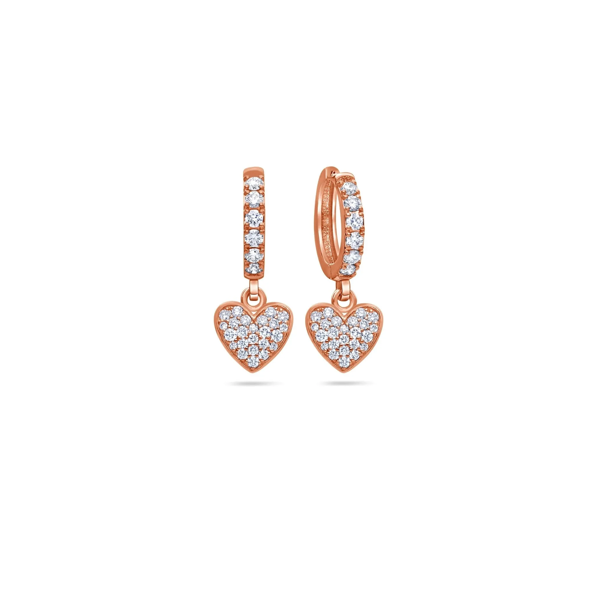 Pico Hanging Heart Hoop Earrings