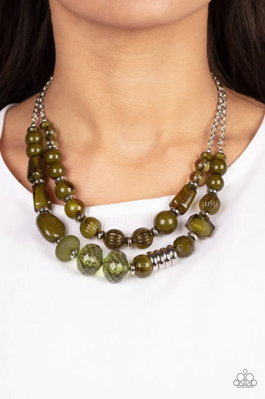 Pina Colada Paradise Green Paparazzi Necklace