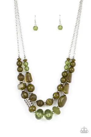 Pina Colada Paradise Green Paparazzi Necklace