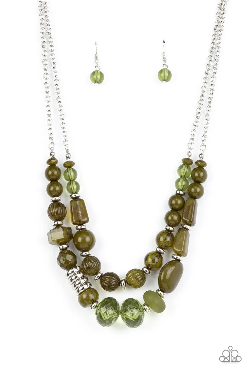 Pina Colada Paradise Green Paparazzi Necklace