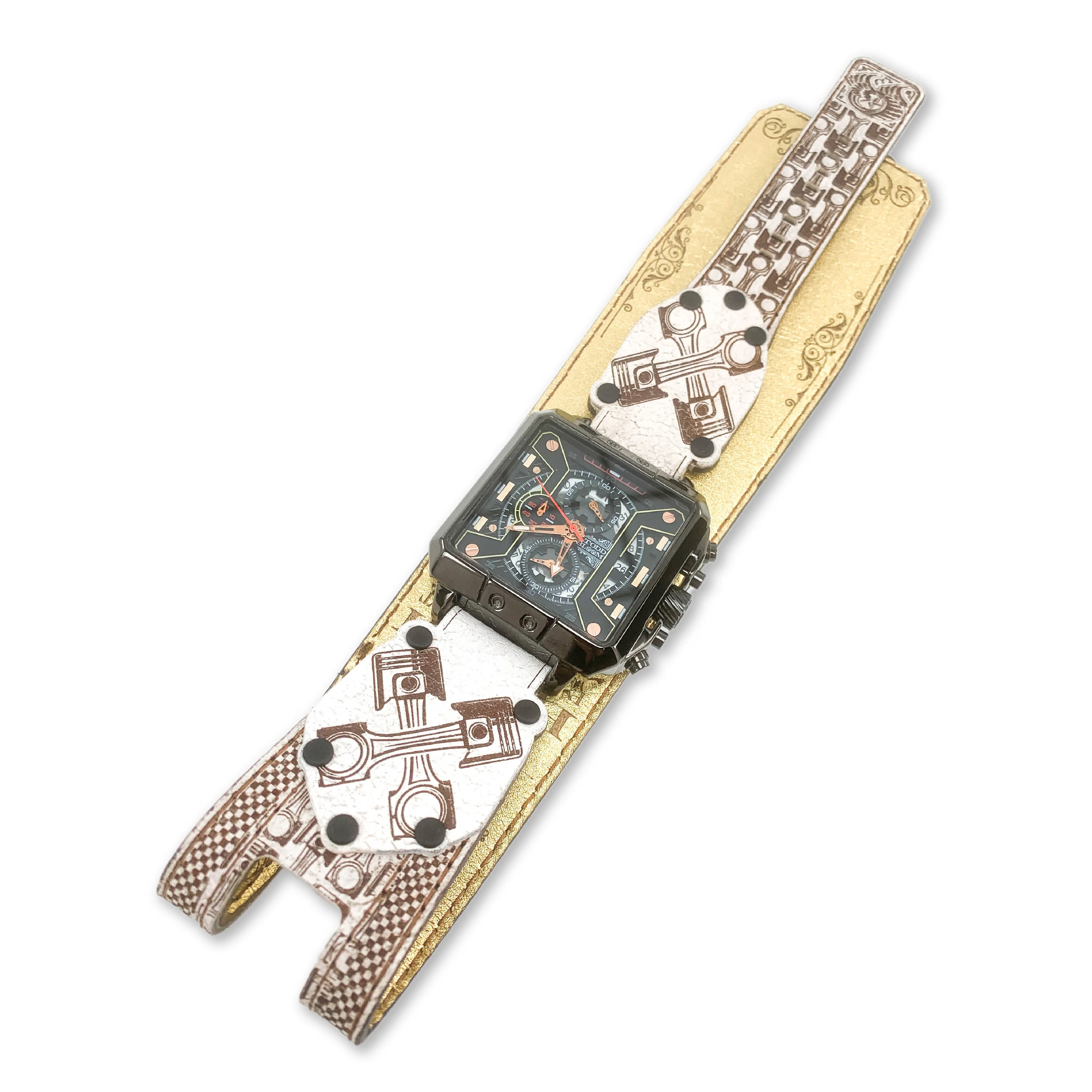 PISTON OFF VI-MENS HAND MADE-FULL GRAIN LEATHER-WATCH