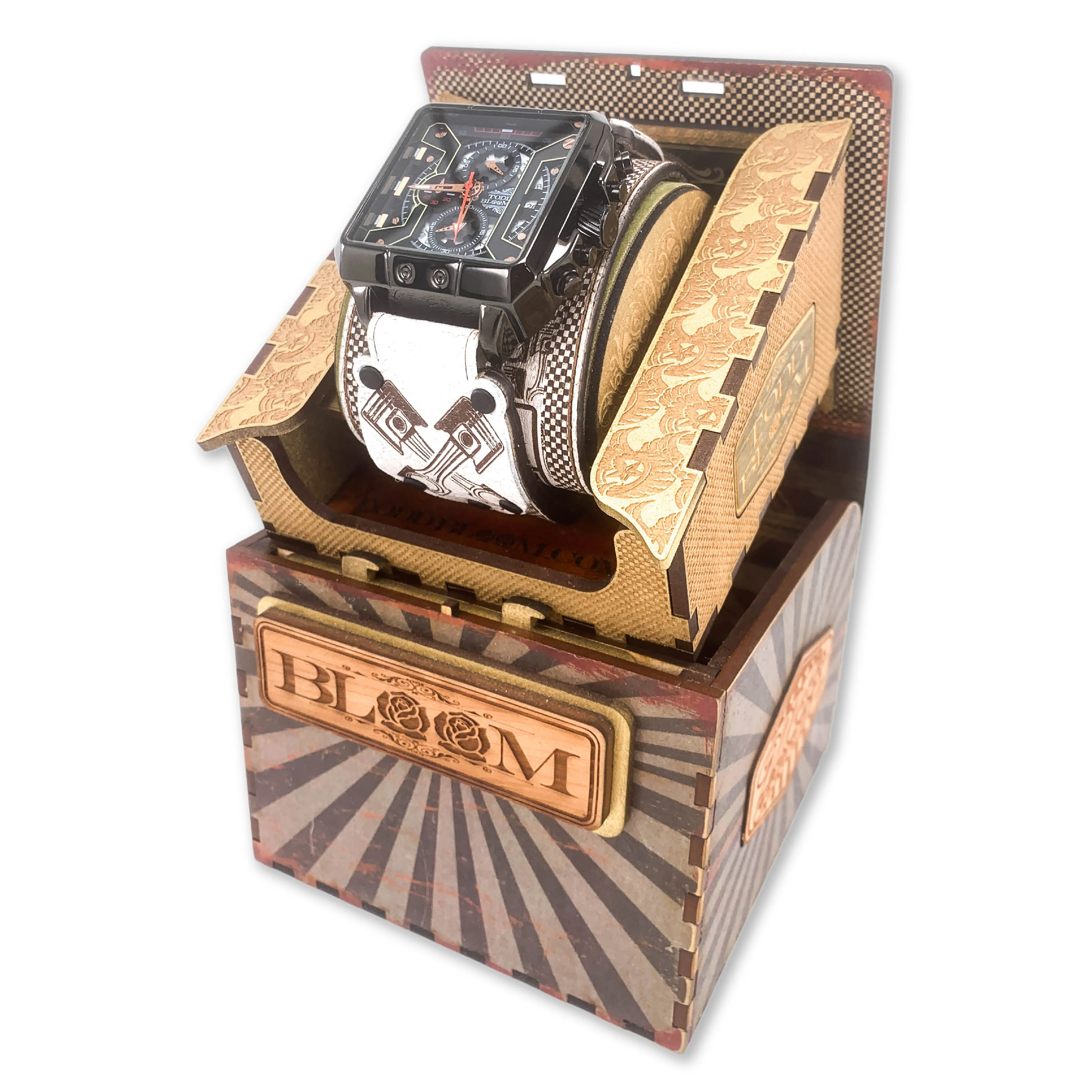 PISTON OFF VI-MENS HAND MADE-FULL GRAIN LEATHER-WATCH