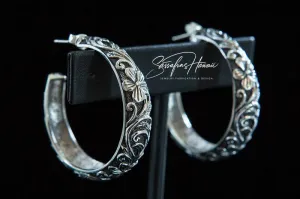 Plumeria Hoops