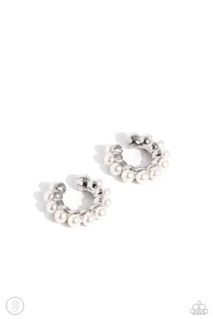 Popular Pearls - White - Paparazzi Ear Cuff Earrings