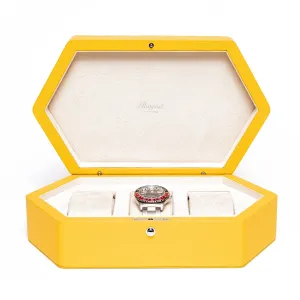 Portobello 3 Watch Box - Yellow