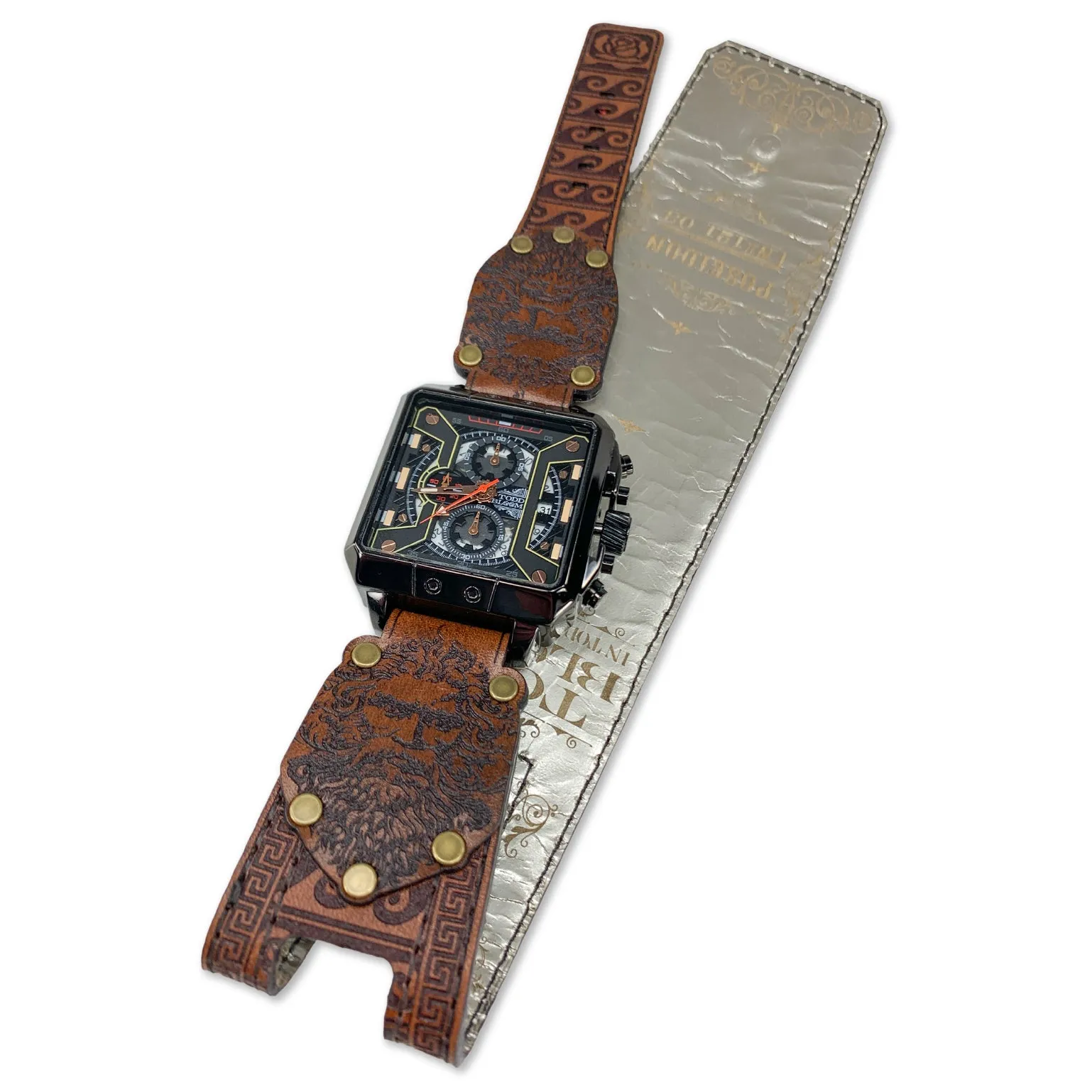 POSEIDON III-MENS HAND MADE-FULL GRAIN LEATHER-WATCH